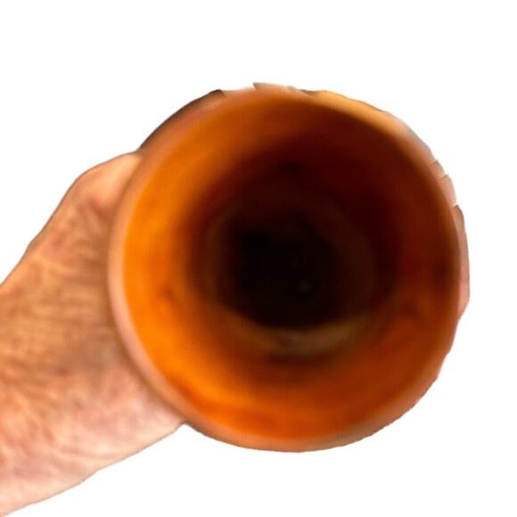 Hand Carved Wood Vase 7.5” St. Marten - Picture 6 of 8